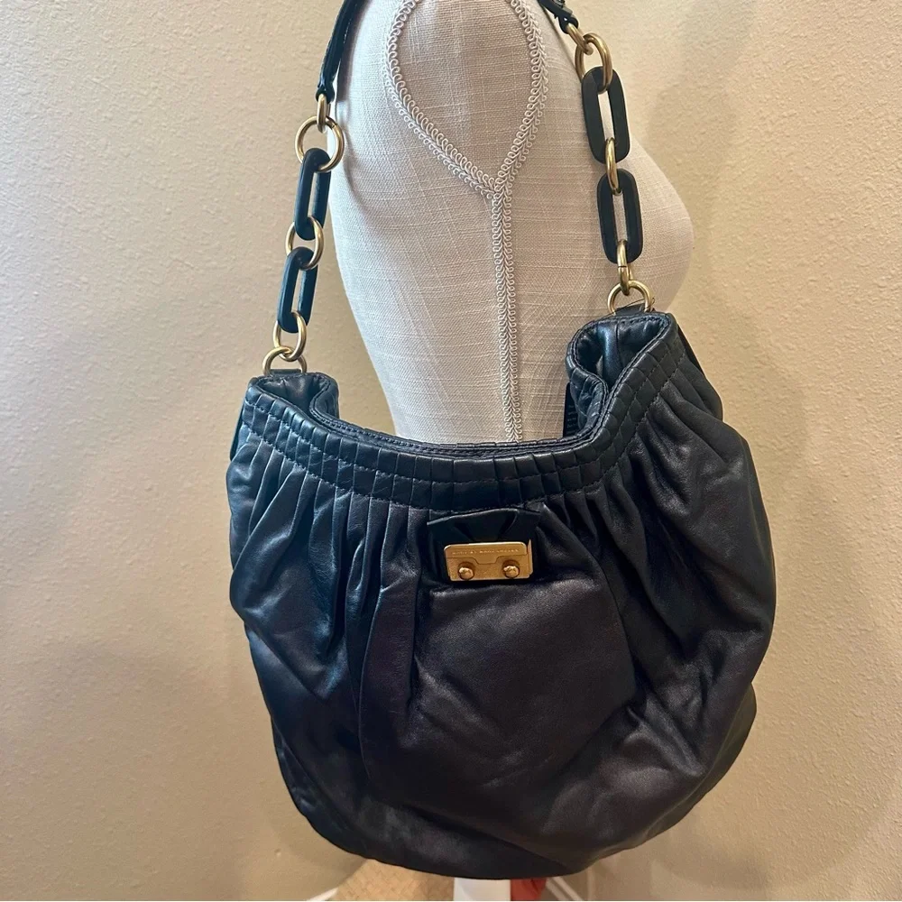 Marc by Marc Jacobs Pewter Lambskin Leather Hobo Bag NWT